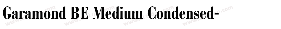 Garamond BE Medium Condensed字体转换